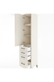 Hyperion Dolap 3 Raflı 4 Çekmeceli Tek Kapaklı 44x44x221 Aytaşı-Aytaşı