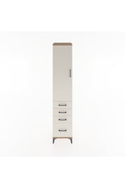 Hyperion Dolap 3 Raflı 4 Çekmeceli Tek Kapaklı 44x44x221 Çam-Aytaşı