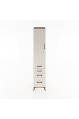 Hyperion Dolap 3 Raflı 4 Çekmeceli Tek Kapaklı 44x44x221