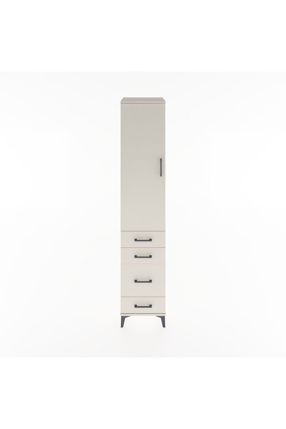 Hyperion Dolap 2 Raflı 4 Çekmeceli Tek Askılı 44x44x221 Aytaşı-Aytaşı