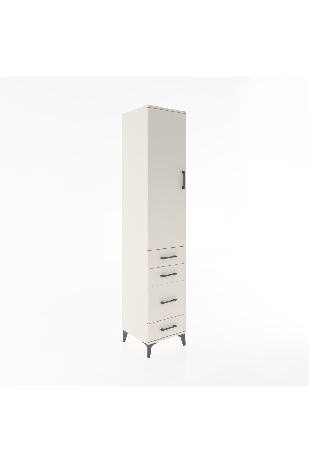 Hyperion Dolap 2 Raflı 4 Çekmeceli Tek Askılı 44x44x221 Aytaşı-Aytaşı