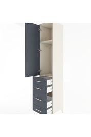 Hyperion Dolap 2 Raflı 4 Çekmeceli Tek Askılı 44x44x221 Aytaşı-Antrasit