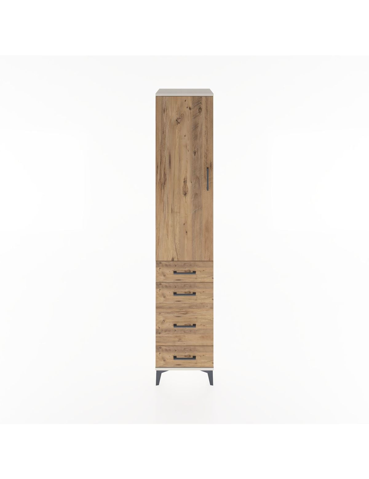 Hyperion Dolap 2 Raflı 4 Çekmeceli Tek Askılı 44x44x221 Aytaşı-Çam