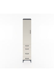 Hyperion Dolap 2 Raflı 4 Çekmeceli Tek Askılı 44x44x221 Antrasit-Aytaşı