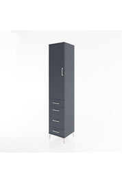 Hyperion Dolap 2 Raflı 4 Çekmeceli Tek Askılı 44x44x221 Antrasit-Antrasit