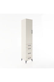 Hyperion Dolap 3 Raflı 4 Çekmeceli Tek Kapaklı 44x44x221 Aytaşı-Aytaşı