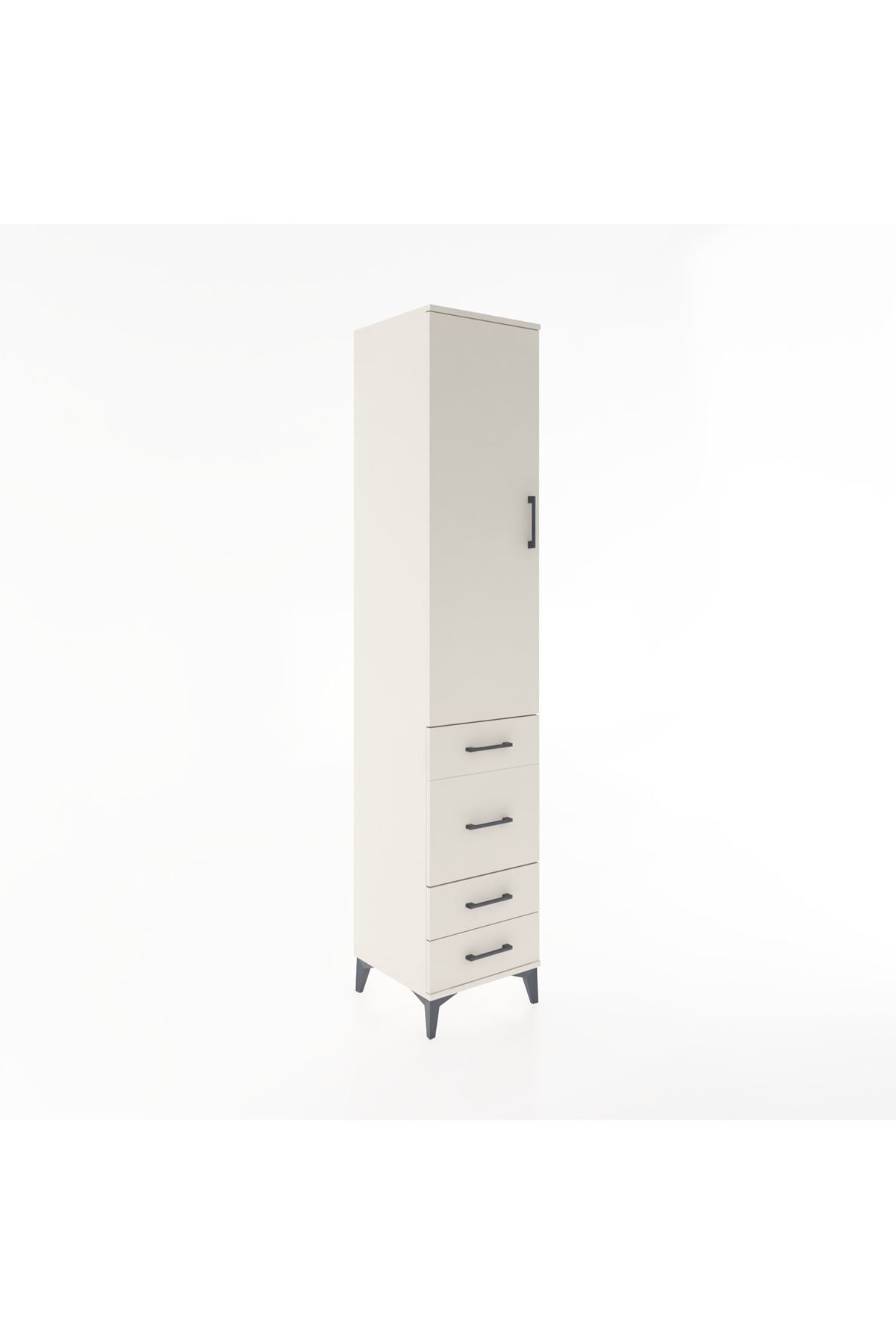 Hyperion Dolap 2 Raflı 4 Çekmeceli Tek Askılı 44x44x221 Aytaşı-Aytaşı