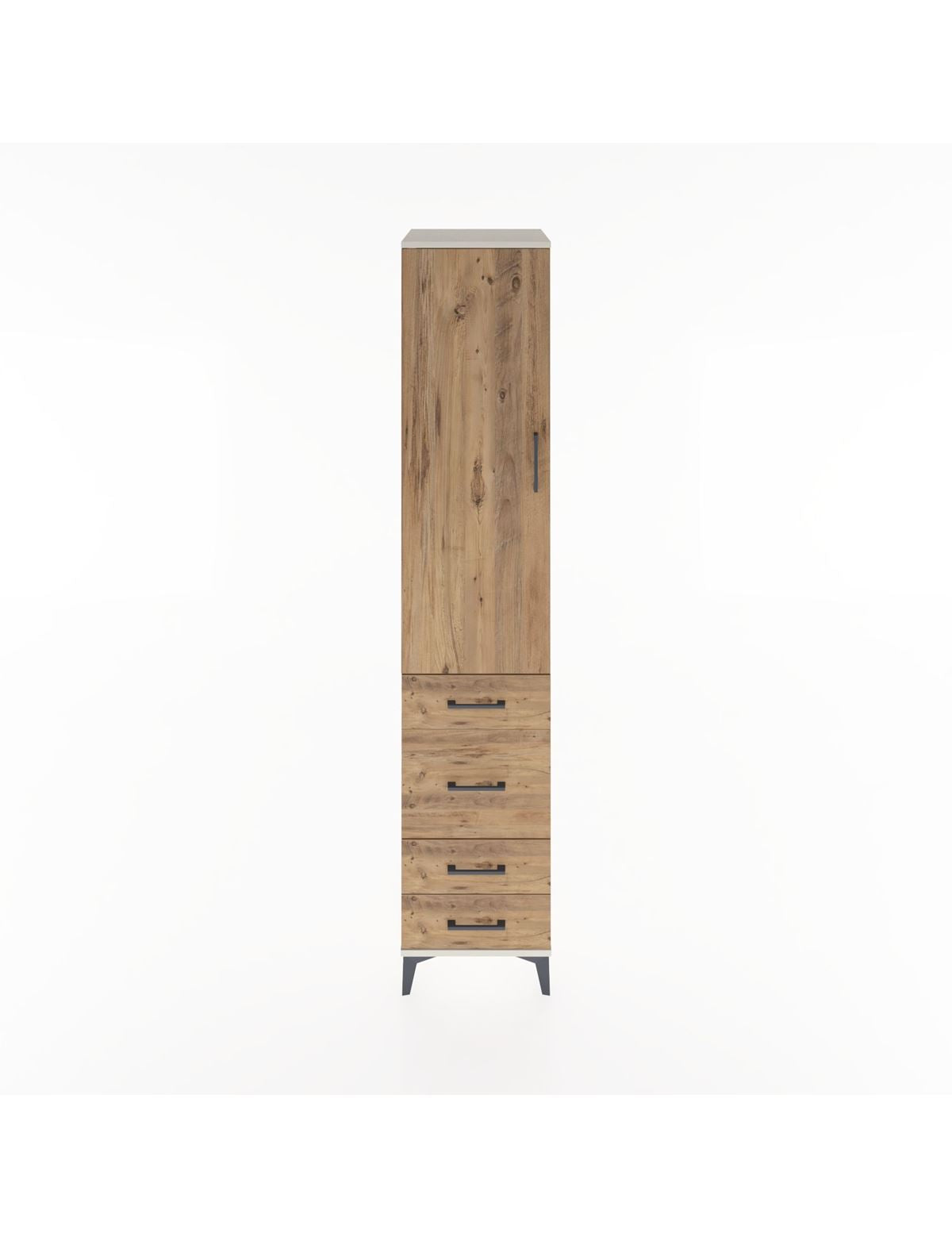 Hyperion Dolap 2 Raflı 4 Çekmeceli Tek Askılı 44x44x221 Aytaşı-Çam