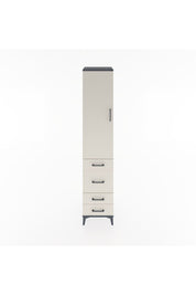 Hyperion Dolap 2 Raflı 4 Çekmeceli Tek Askılı 44x44x221 Antrasit-Aytaşı