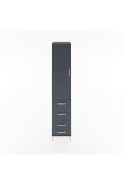 Hyperion Dolap 2 Raflı 4 Çekmeceli Tek Askılı 44x44x221 Antrasit-Antrasit