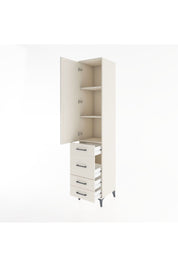 Hyperion Dolap 3 Raflı 4 Çekmeceli Tek Kapaklı 44x44x221 Aytaşı-Aytaşı