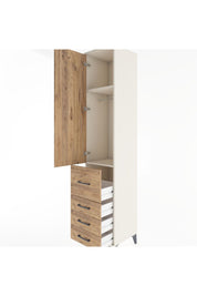 Hyperion Dolap 2 Raflı 4 Çekmeceli Tek Askılı 44x44x221 Aytaşı-Çam