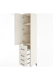 Hyperion Dolap 3 Raflı 4 Çekmeceli Tek Kapaklı 44x44x221 Aytaşı-Aytaşı