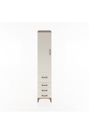 Hyperion Dolap 3 Raflı 4 Çekmeceli Tek Kapaklı 44x44x221 Çam-Aytaşı