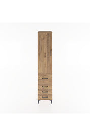 Hyperion Dolap 3 Raflı 4 Çekmeceli Tek Kapaklı 44x44x221 Çam-Çam