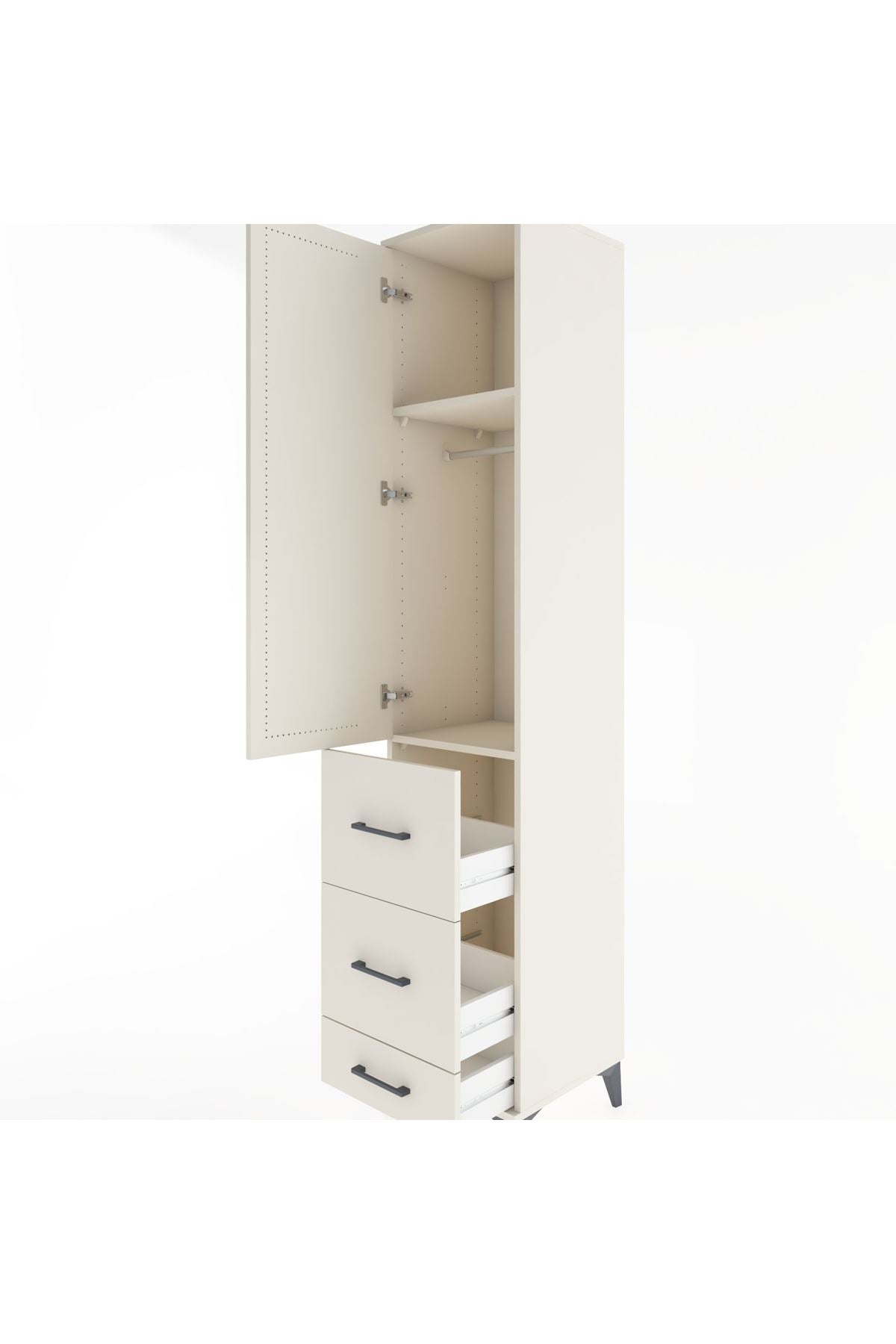 Hyperion Dolap 2 Raflı 3 Çekmeceli Tek Askılı 44x44x221 Aytaşı-Aytaşı