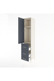 Hyperion Dolap 2 Raflı 3 Çekmeceli Tek Askılı 44x44x221 Aytaşı-Antrasit