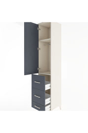 Hyperion Dolap 2 Raflı 3 Çekmeceli Tek Askılı 44x44x221 Aytaşı-Antrasit