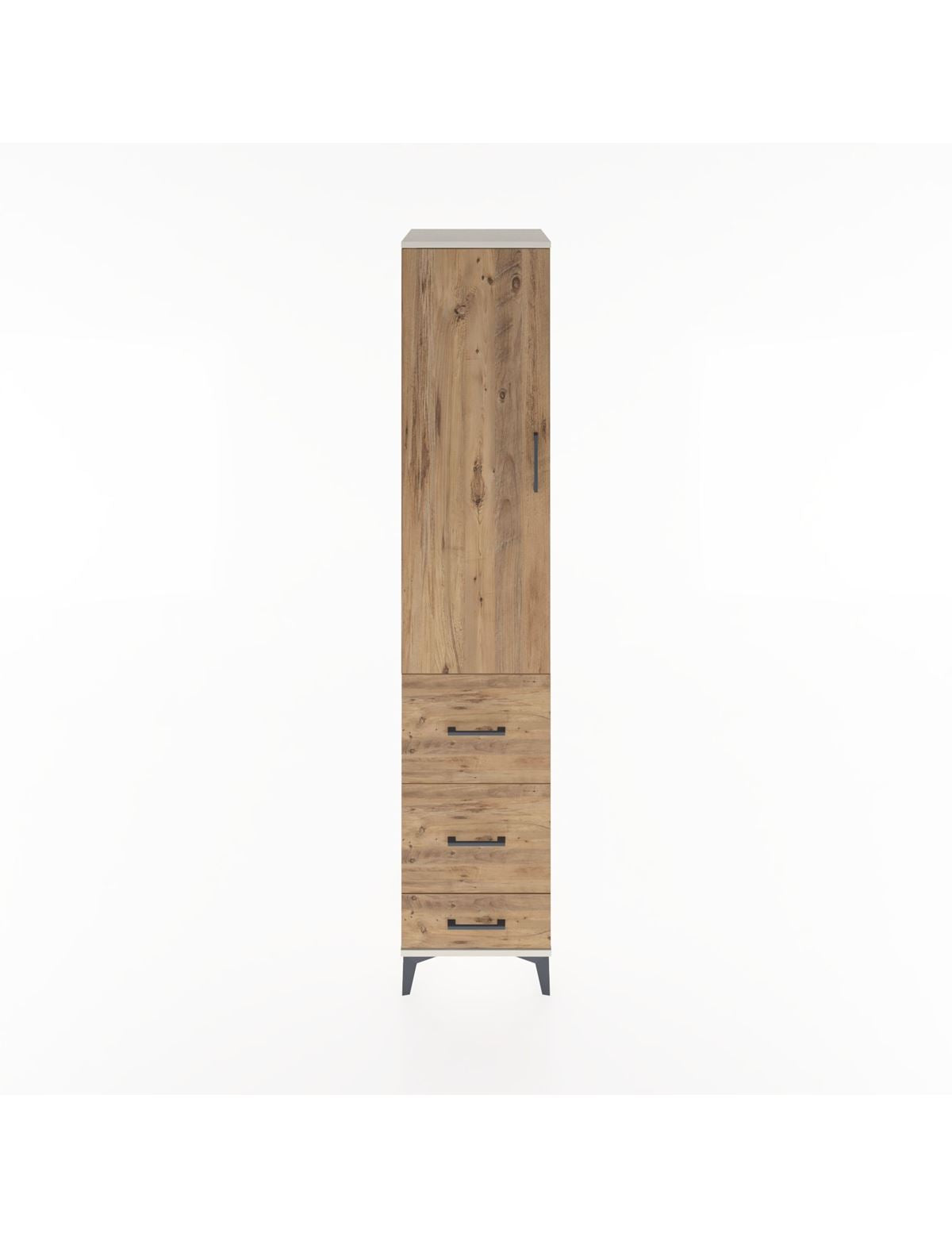 Hyperion Dolap 2 Raflı 3 Çekmeceli Tek Askılı 44x44x221 Aytaşı-Çam