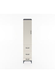 Hyperion Dolap 2 Raflı 3 Çekmeceli Tek Askılı 44x44x221 Antrasit-Aytaşı