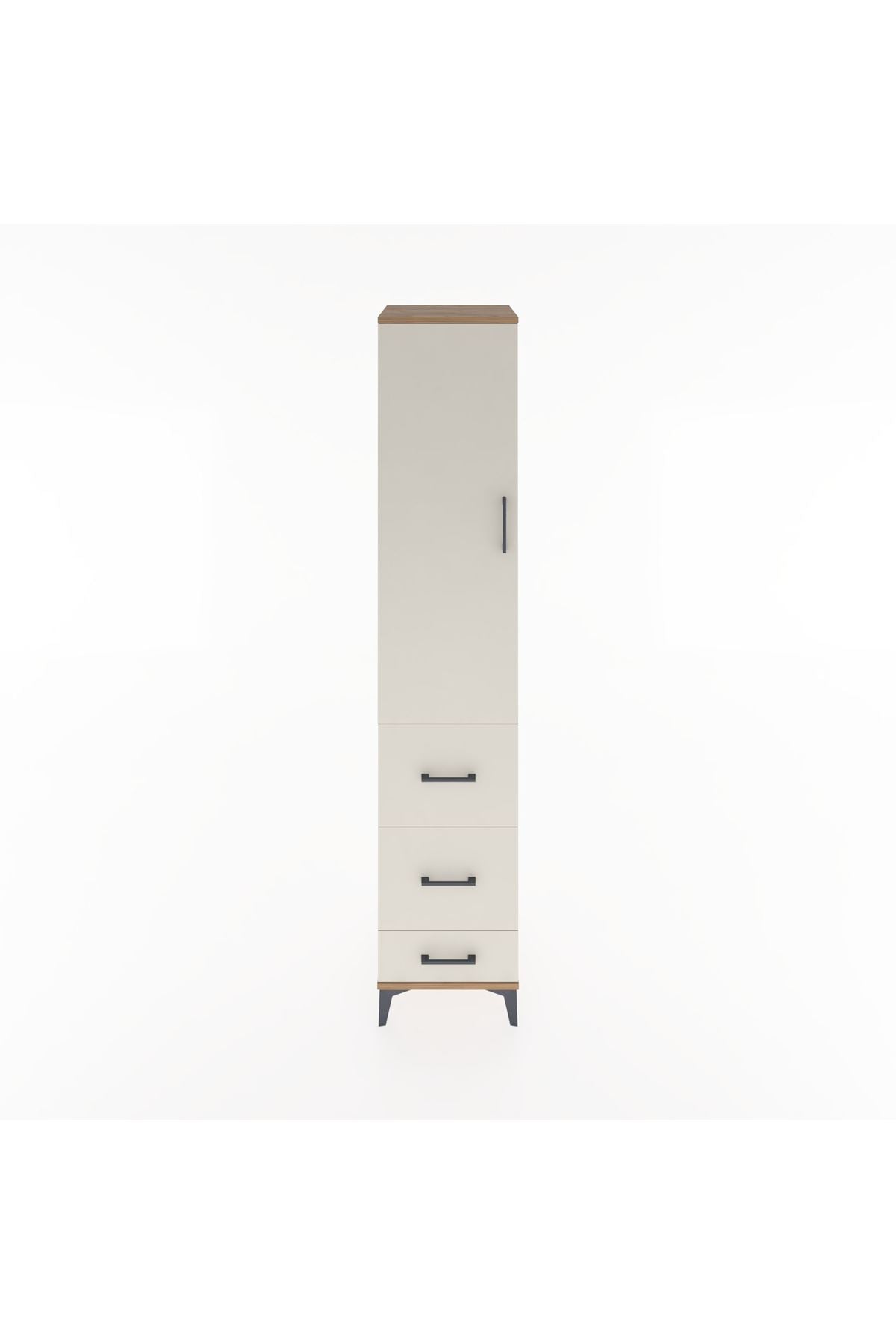 Hyperion Dolap 2 Raflı 3 Çekmeceli Tek Askılı 44x44x221 Çam-Aytaşı