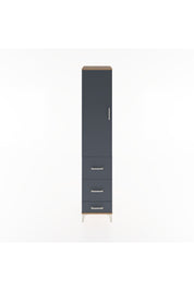 Hyperion Dolap 2 Raflı 3 Çekmeceli Tek Askılı 44x44x221 Çam-Antrasit