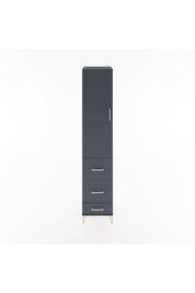 Hyperion Dolap 3 Raflı 3 Çekmeceli Tek Kapaklı 44x44x221 Antrasit-Antrasit