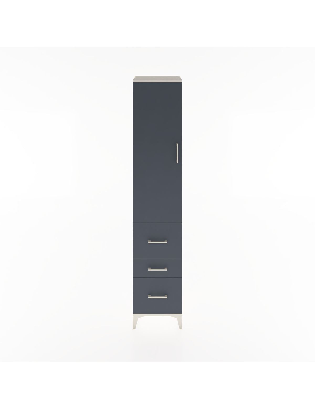 Hyperion Dolap 2 Raflı 3 Çekmeceli Tek Askılı 44x44x221 Aytaşı-Antrasit