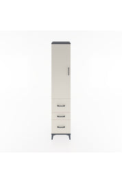 Hyperion Dolap 2 Raflı 3 Çekmeceli Tek Askılı 44x44x221 Antrasit-Aytaşı