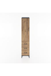 Hyperion Dolap 2 Raflı 3 Çekmeceli Tek Askılı 44x44x221 Antrasit-Çam