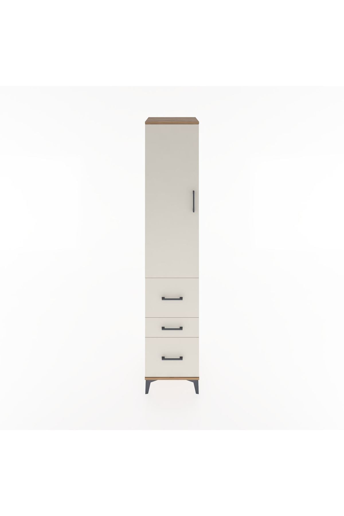 Hyperion Dolap 2 Raflı 3 Çekmeceli Tek Askılı 44x44x221 Çam-Aytaşı