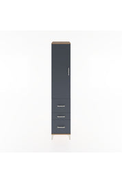 Hyperion Dolap 2 Raflı 3 Çekmeceli Tek Askılı 44x44x221 Çam-Antrasit