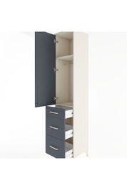 Hyperion Dolap 2 Raflı 3 Çekmeceli Tek Askılı 44x44x221 Aytaşı-Antrasit