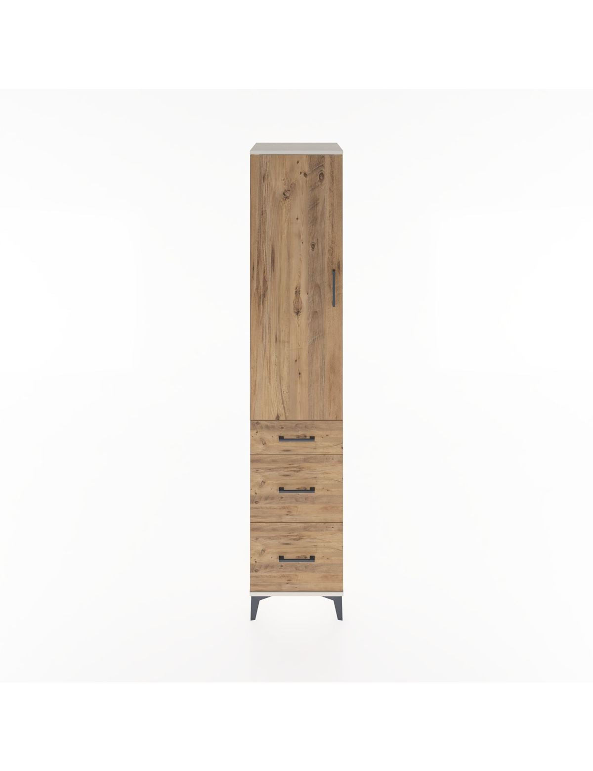 Hyperion Dolap 2 Raflı 3 Çekmeceli Tek Askılı 44x44x221 Aytaşı-Çam