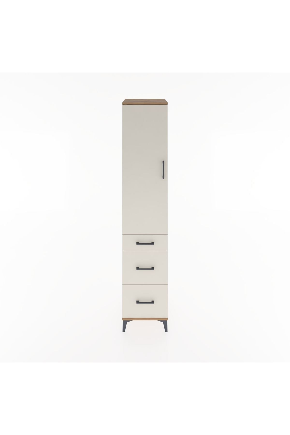 Hyperion Dolap 2 Raflı 3 Çekmeceli Tek Askılı 44x44x221 Çam-Aytaşı