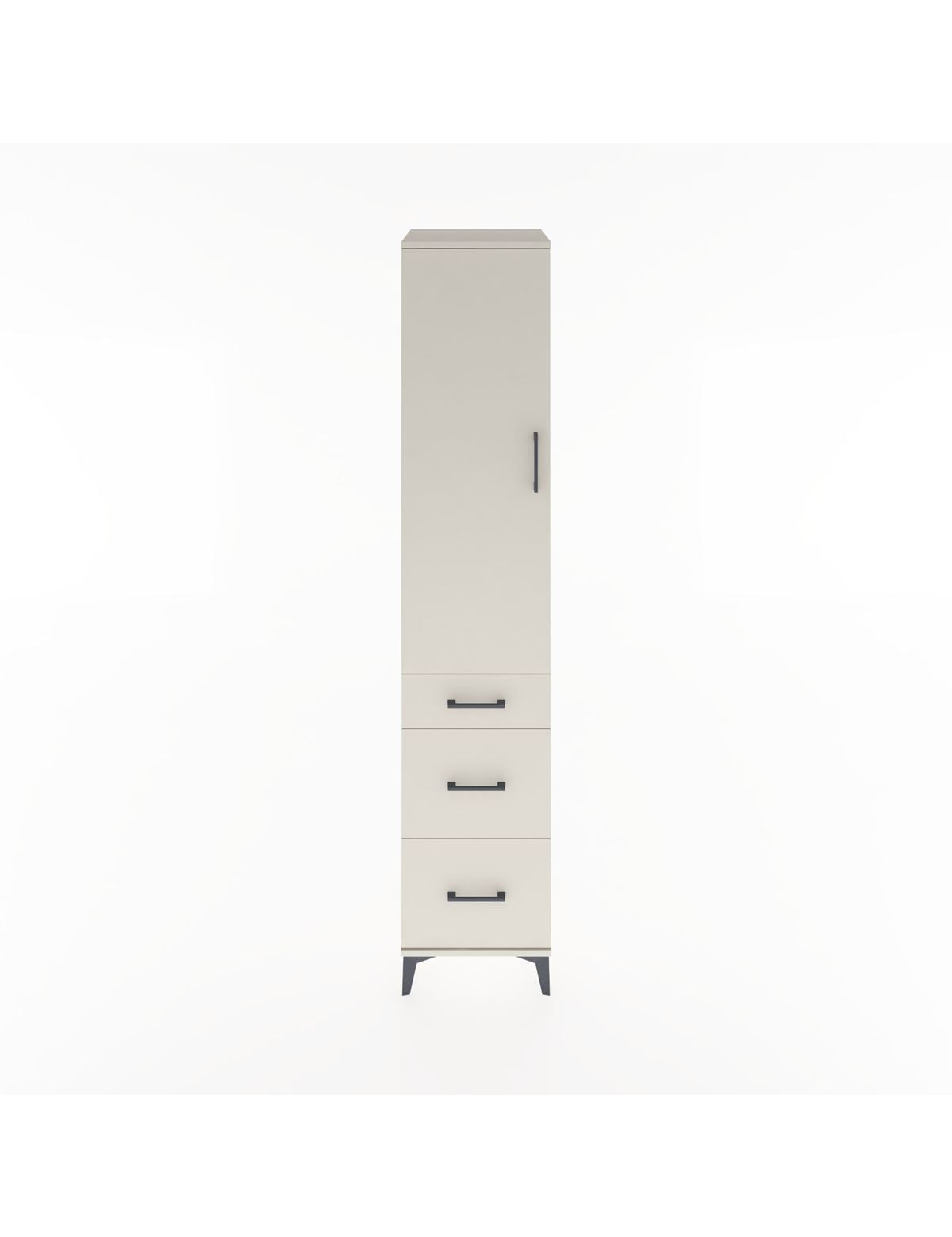 Hyperion Dolap 3 Raflı 3 Çekmeceli Tek Kapaklı 44x44x221 Aytaşı-Aytaşı