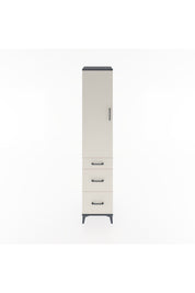 Hyperion Dolap 3 Raflı 3 Çekmeceli Tek Kapaklı 44x44x221 Antrasit-Aytaşı