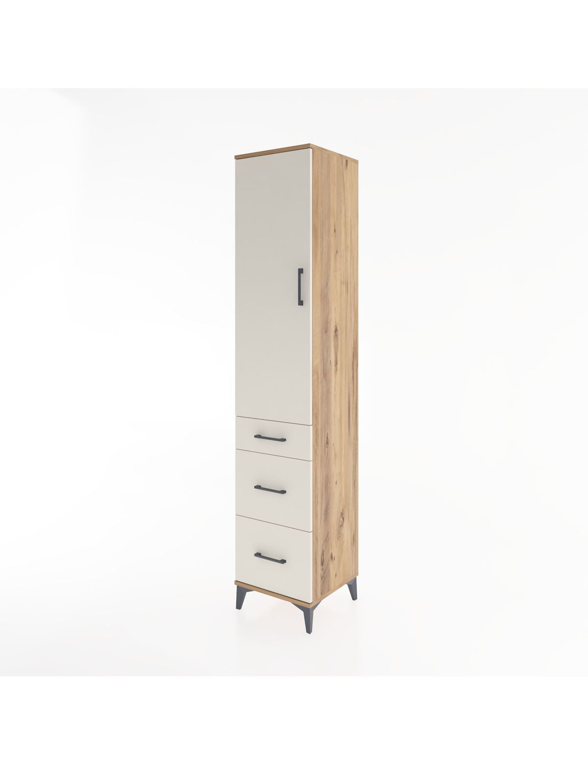 Hyperion Dolap 3 Raflı 3 Çekmeceli Tek Kapaklı 44x44x221 - S61M069V7B