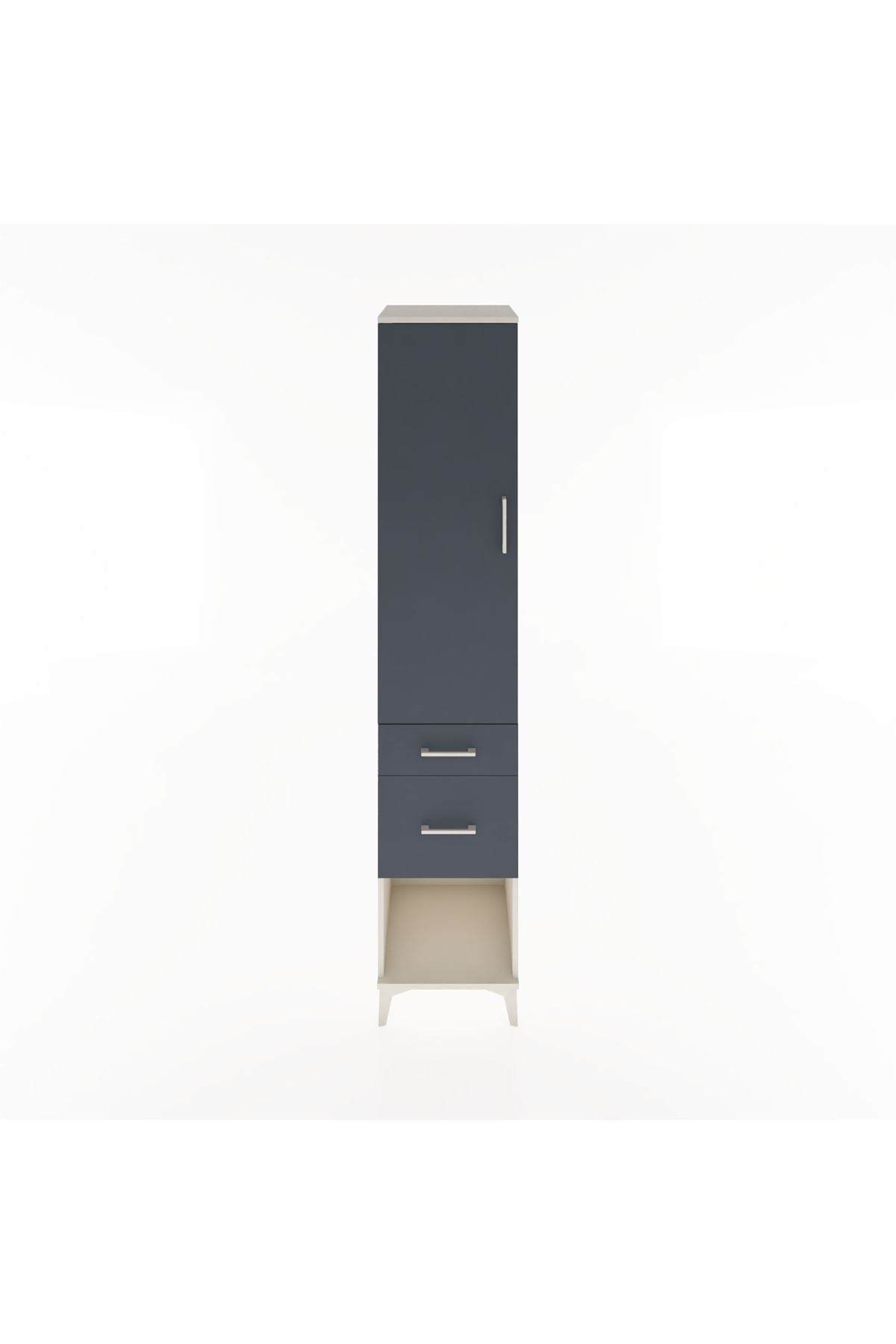 Hyperion Dolap 2 Raflı 2 Çekmeceli Tek Askılı 44x44x221 Aytaşı-Antrasit