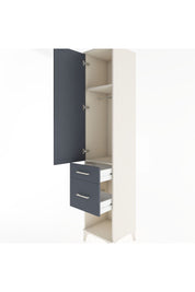 Hyperion Dolap 2 Raflı 2 Çekmeceli Tek Askılı 44x44x221 Aytaşı-Antrasit