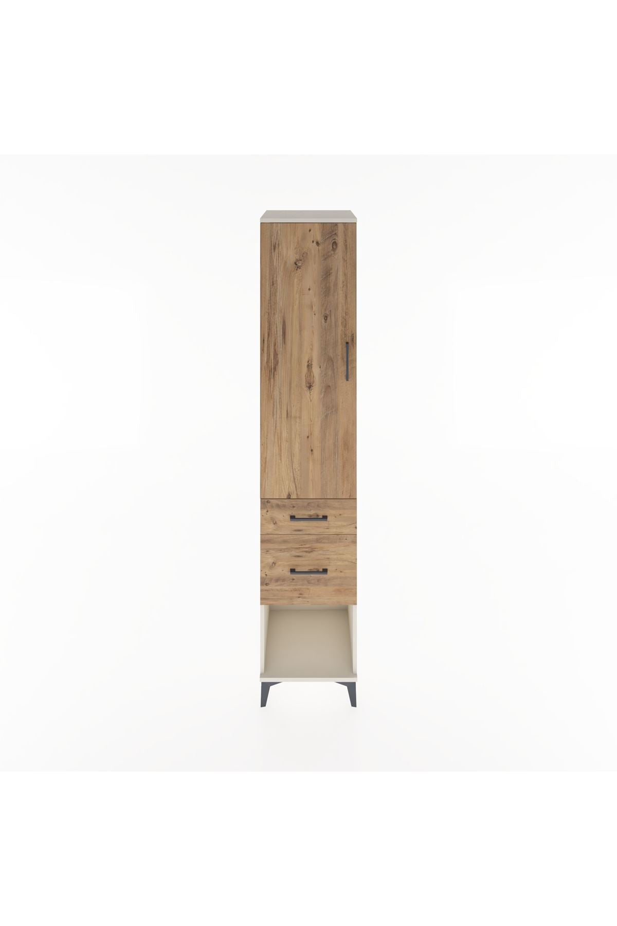 Hyperion Dolap 2 Raflı 2 Çekmeceli Tek Askılı 44x44x221 Aytaşı-Çam