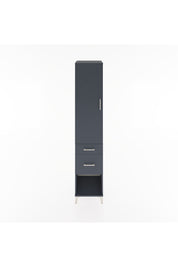 Hyperion Dolap 2 Raflı 2 Çekmeceli Tek Askılı 44x44x221 Antrasit-Antrasit