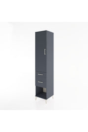 Hyperion Dolap 2 Raflı 2 Çekmeceli Tek Askılı 44x44x221 Antrasit-Antrasit