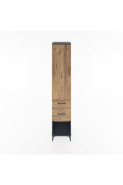 Hyperion Dolap 2 Raflı 2 Çekmeceli Tek Askılı 44x44x221 Antrasit-Çam