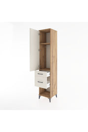 Hyperion Dolap 2 Raflı 2 Çekmeceli Tek Askılı 44x44x221 Çam-Aytaşı
