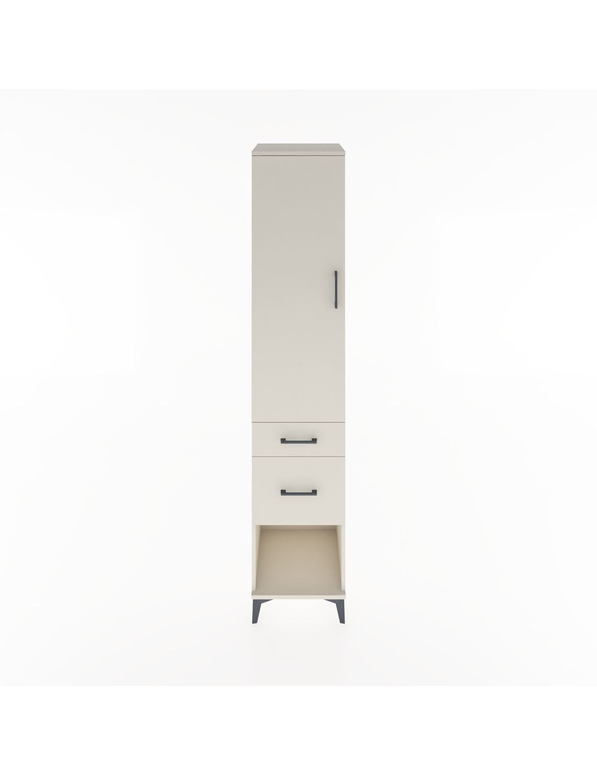 Hyperion Dolap 3 Raflı 2 Çekmeceli Tek Kapaklı 44x44x221 Aytaşı-Aytaşı