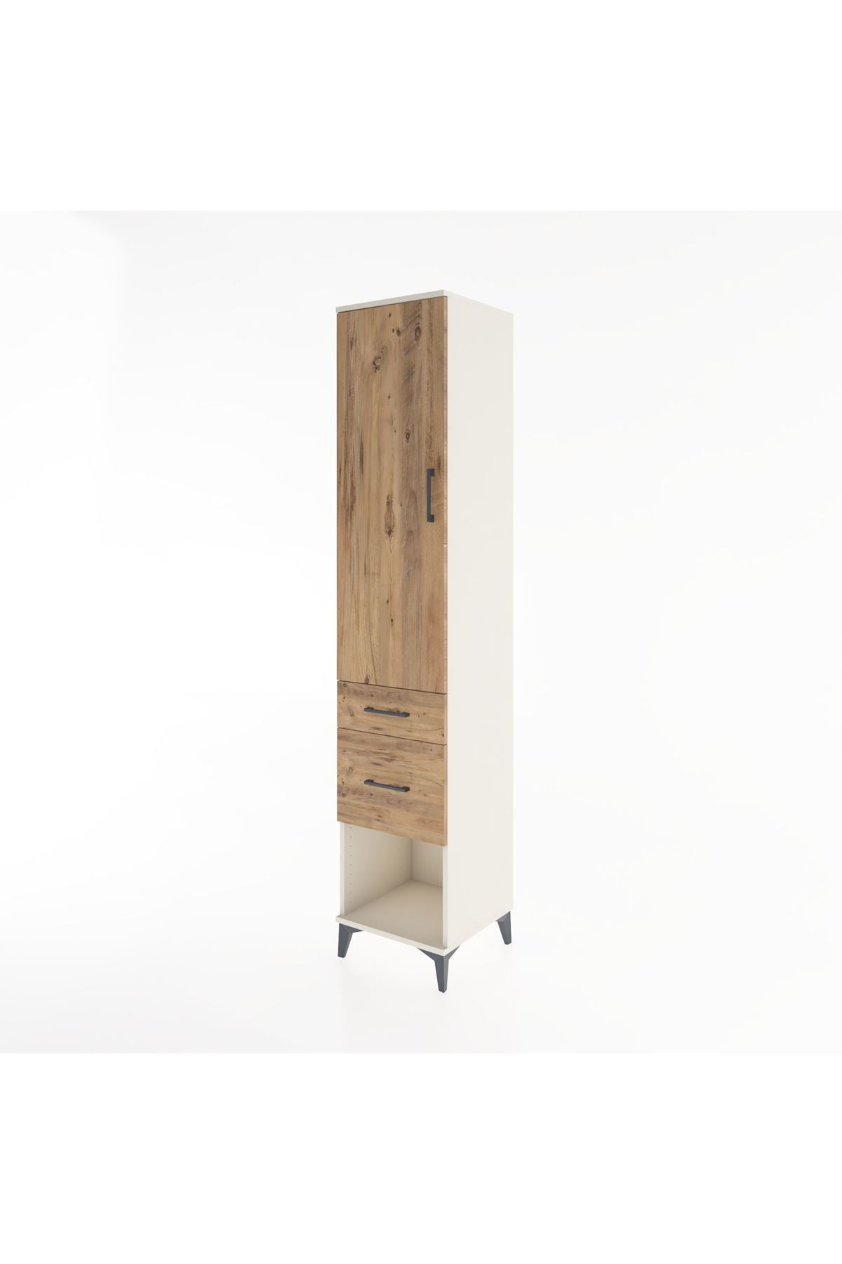 Hyperion Dolap 3 Raflı 2 Çekmeceli Tek Kapaklı 44x44x221 Aytaşı-Çam