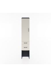 Hyperion Dolap 3 Raflı 2 Çekmeceli Tek Kapaklı 44x44x221 Antrasit-Aytaşı