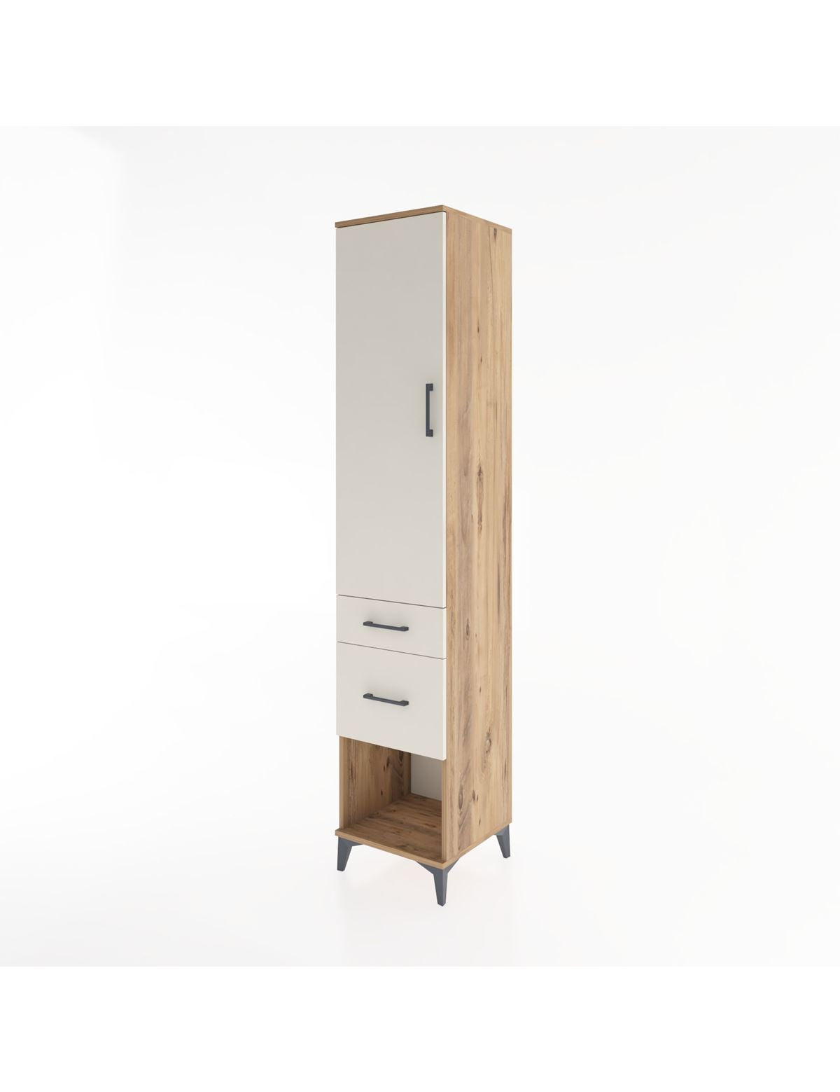 Hyperion Dolap 3 Raflı 2 Çekmeceli Tek Kapaklı 44x44x221 - S61M071V7B