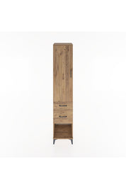 Hyperion Dolap 3 Raflı 2 Çekmeceli Tek Kapaklı 44x44x221 Çam-Çam